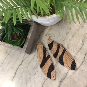 Beautiful feather earrings